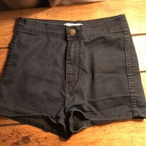 High waisted jean shorts